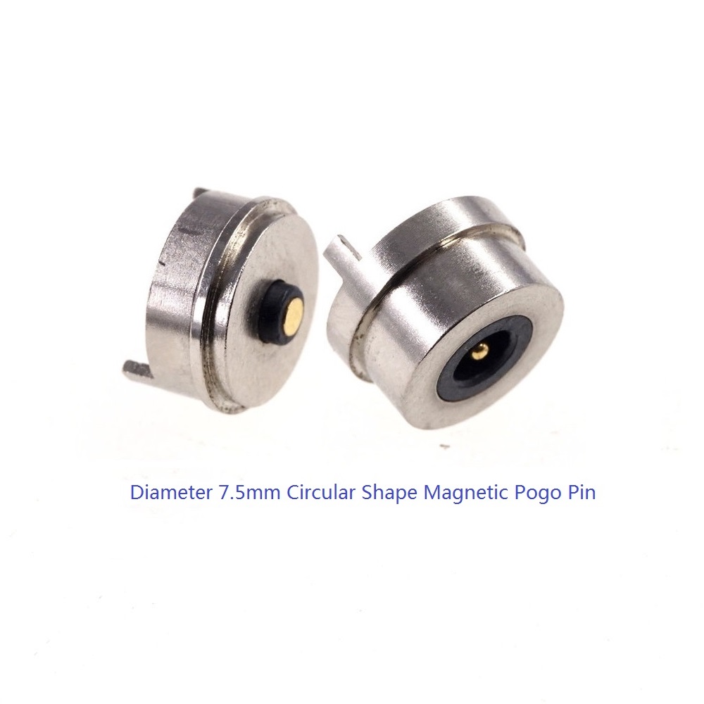 Mini Circular Shape 7.5MM Diameter Magnetic Connector Pogo Pin Male Female 1 Pole 3A LED Smart Electronic Power Charge