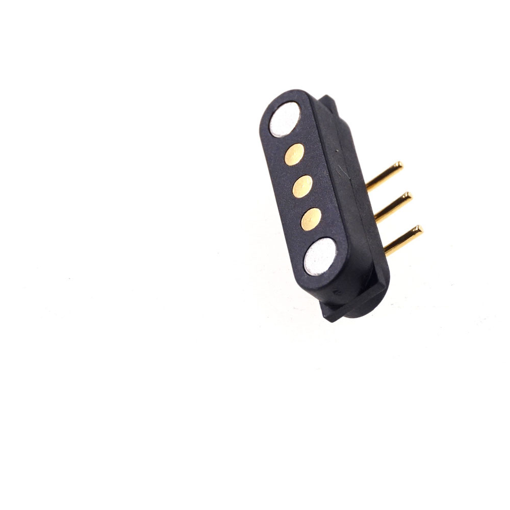 Spring Loaded Male Female 2.54 MM Pitch Through Holes PCB BTB Connector 2A 36V DC Magnetic Pogo Pin 3 Pole