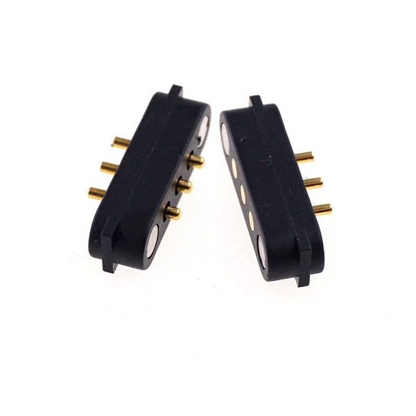 Spring Loaded Male Female 2.54 MM Pitch Through Holes PCB BTB Connector 2A 36V DC Magnetic Pogo Pin 3 Pole