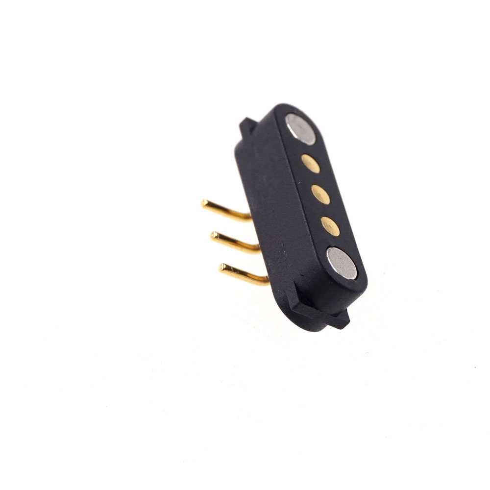 Spring Loaded Male Female 2.54 MM Pitch Through Holes PCB BTB Connector 2A 36V DC Magnetic Pogo Pin 3 Pole