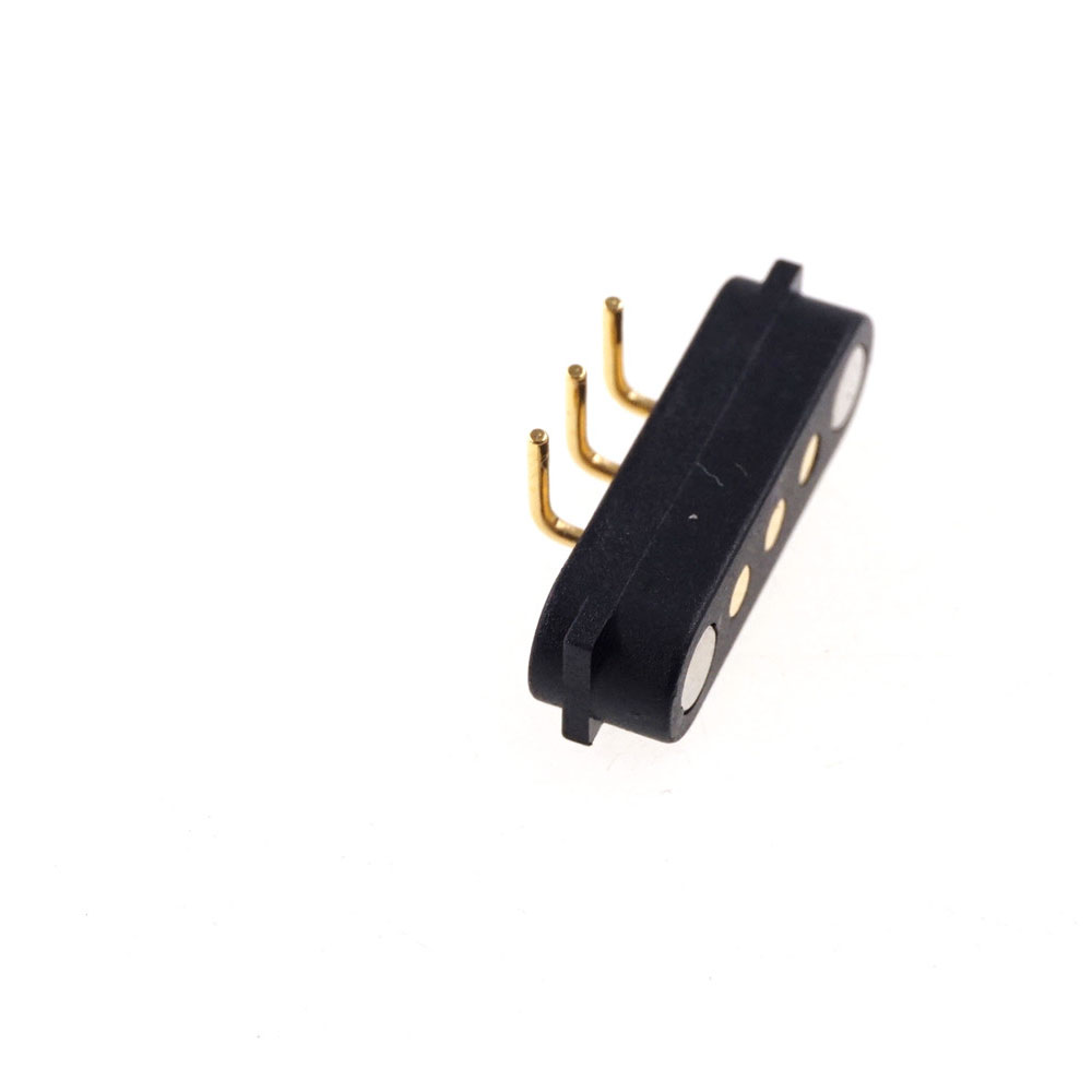 Spring Loaded Male Female 2.54 MM Pitch Through Holes PCB BTB Connector 2A 36V DC Magnetic Pogo Pin 3 Pole
