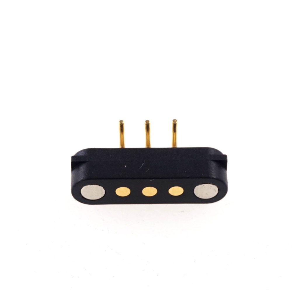 Spring Loaded Male Female 2.54 MM Pitch Through Holes PCB BTB Connector 2A 36V DC Magnetic Pogo Pin 3 Pole