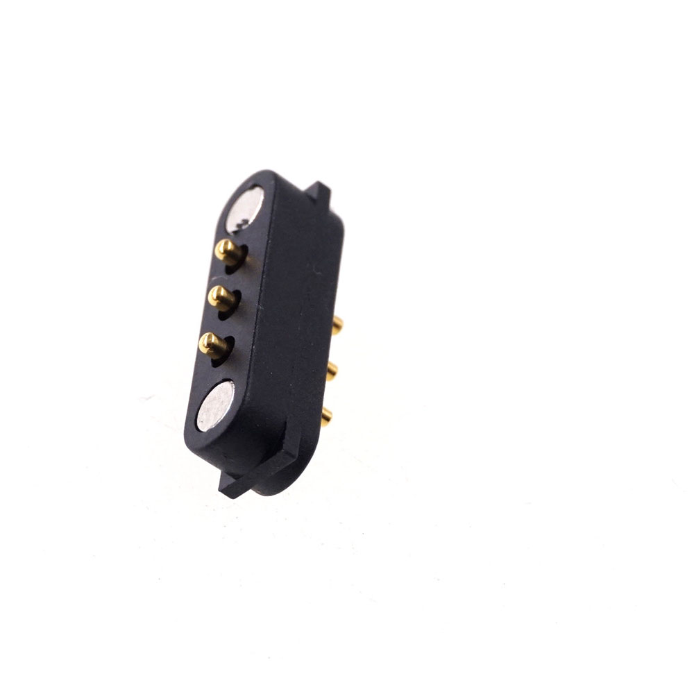 Spring Loaded Male Female 2.54 MM Pitch Through Holes PCB BTB Connector 2A 36V DC Magnetic Pogo Pin 3 Pole
