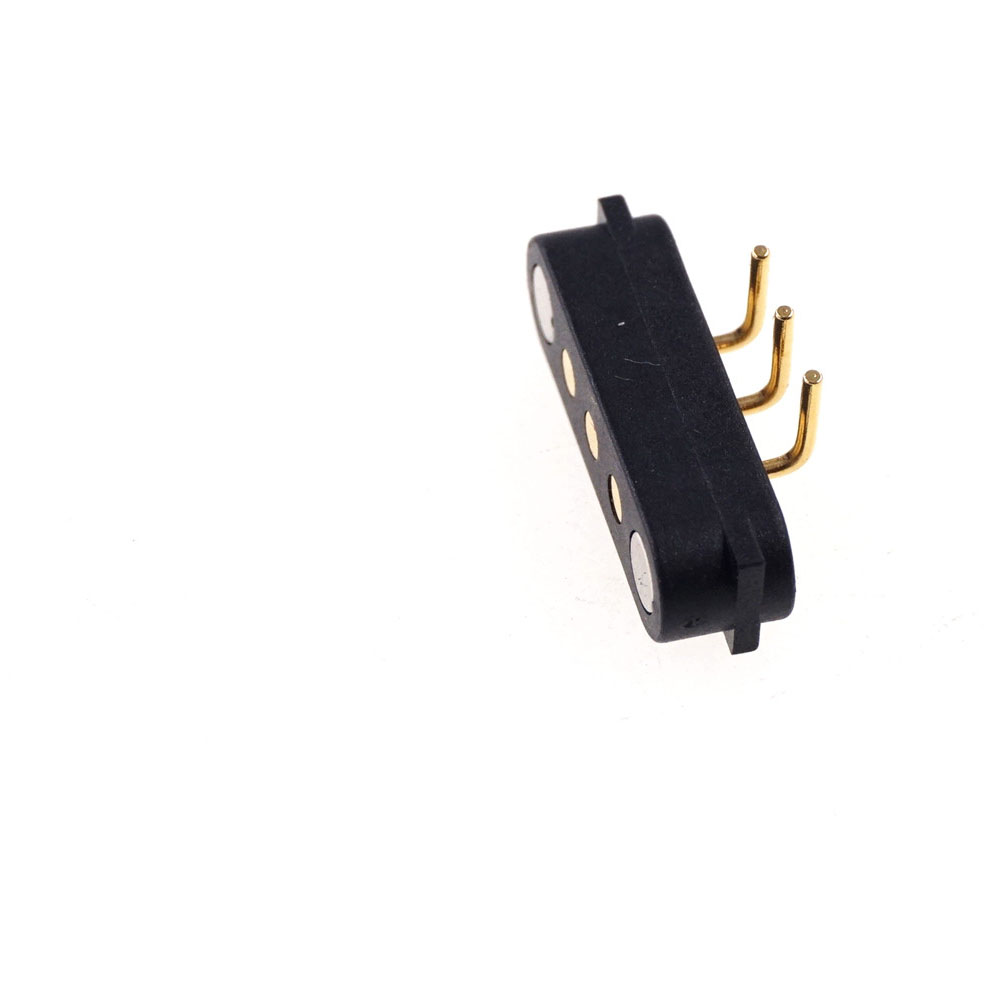 Spring Loaded Male Female 2.54 MM Pitch Through Holes PCB BTB Connector 2A 36V DC Magnetic Pogo Pin 3 Pole