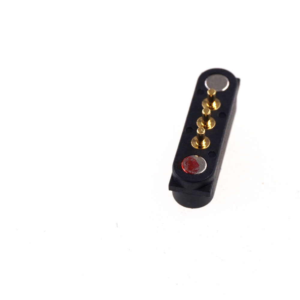 Spring Loaded Male Female 2.54 MM Pitch Through Holes PCB BTB Connector 2A 36V DC Magnetic Pogo Pin 3 Pole