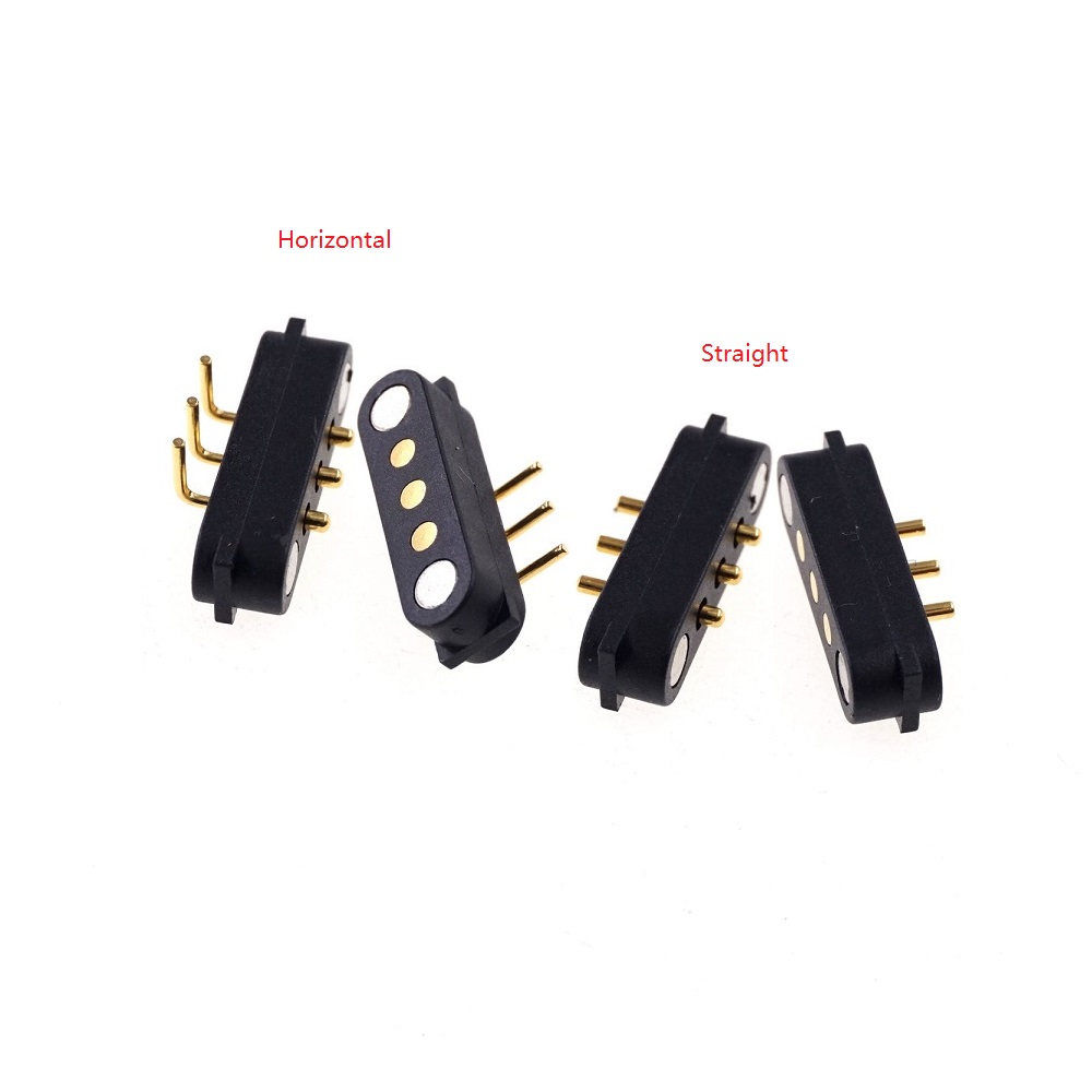 Spring Loaded Male Female 2.54 MM Pitch Through Holes PCB BTB Connector 2A 36V DC Magnetic Pogo Pin 3 Pole