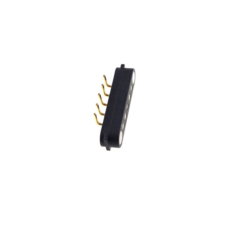 Spring Loaded Header Male Female 5 Pins 2.54 mm Grid Strip Straight Through Hole 180 Degree Right Angle Through Hole 90 Degree2A 36V DC Magnetic Pogo Pin