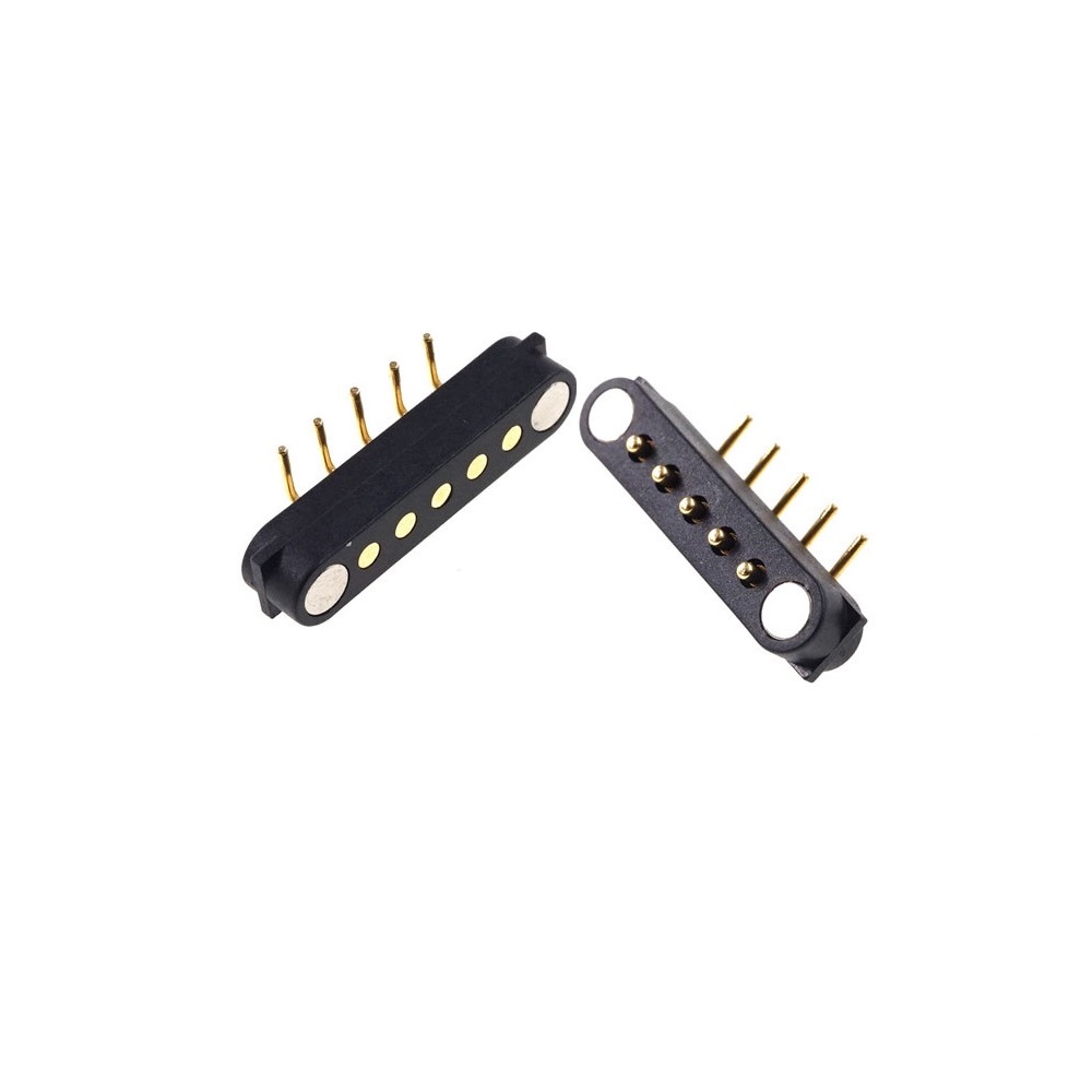 Spring Loaded Header Male Female 5 Pins 2.54 mm Grid Strip Straight Through Hole 180 Degree Right Angle Through Hole 90 Degree2A 36V DC Magnetic Pogo Pin