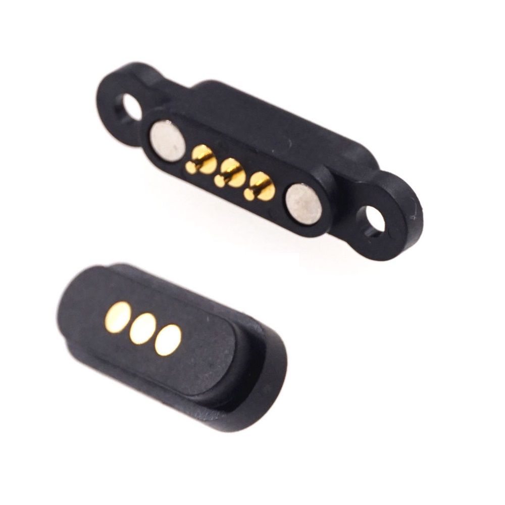 Wholesale Spring Magnet Pogo Pin Connector 3 Pins 2.3 mm Pitch Single row Male Female Header Probe Contact through Hole PCB