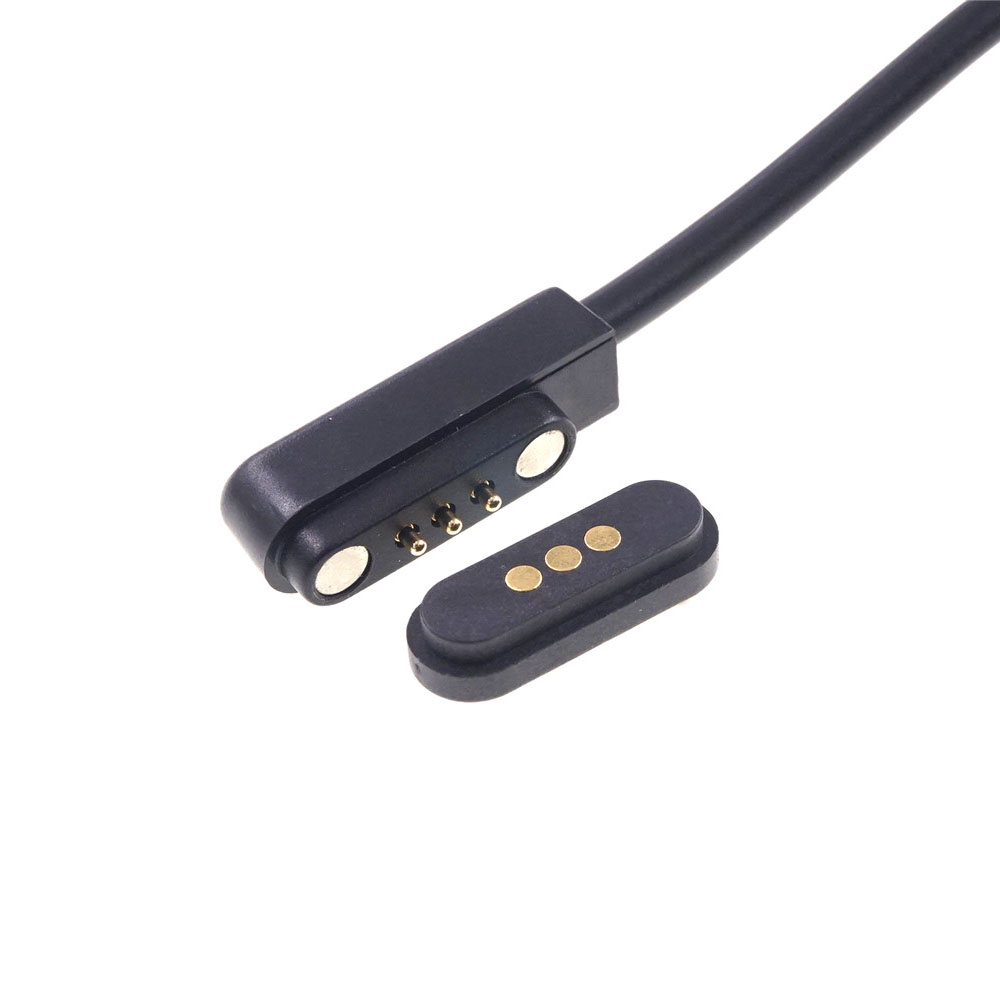 Spring Loaded Magnetic Pogo Pin 3 Positon 2.3 MM Pitch Vertical Single Row Through Holes Solder Male Female Probe Contact