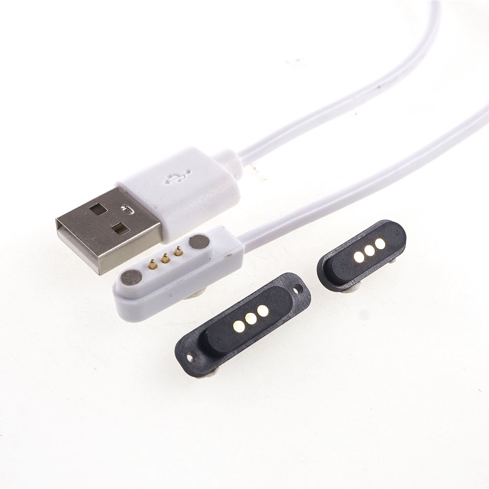 Spring Loaded Magnetic Pogo Pin 3 Positon 2.3 MM Pitch Vertical Single Row Through Holes Solder Male Female Probe Contact