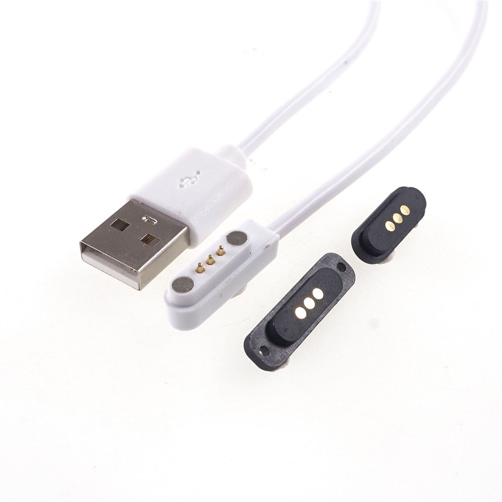 Spring Loaded Magnetic Pogo Pin 3 Positon 2.3 MM Pitch Vertical Single Row Through Holes Solder Male Female Probe Contact