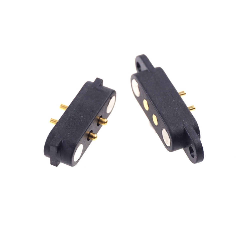 Spring Loaded Header Male Female 2Pins Magnetic Pogo Pin 2.8 mm Grid Strip Straight Through Hole Right Angle 2A 36V