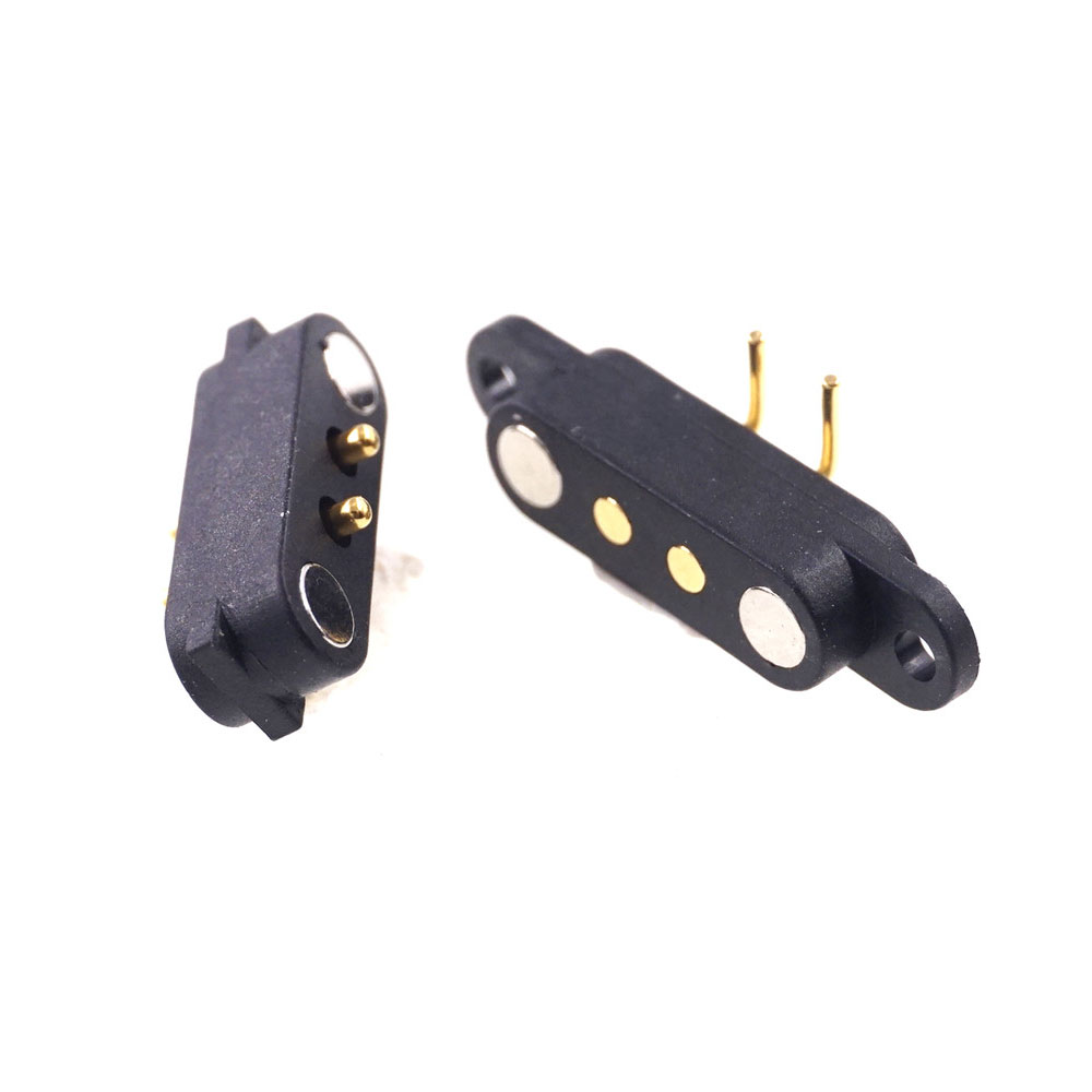 Spring Loaded Header Male Female 2Pins Magnetic Pogo Pin 2.8 mm Grid Strip Straight Through Hole Right Angle 2A 36V