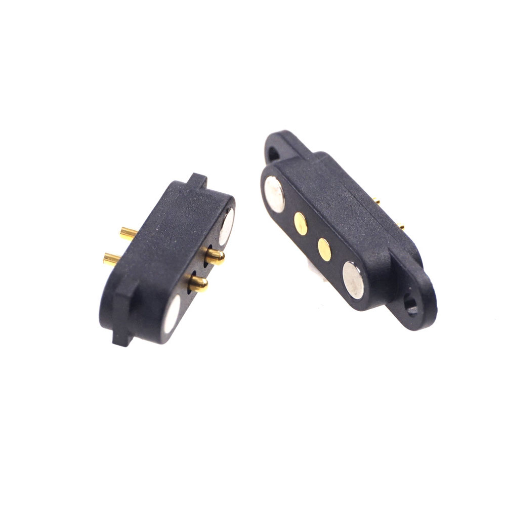 Spring Loaded Header Male Female 2Pins Magnetic Pogo Pin 2.8 mm Grid Strip Straight Through Hole Right Angle 2A 36V