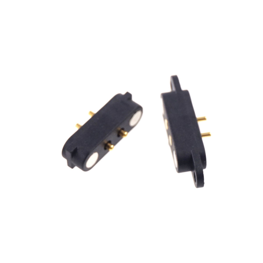 Spring Loaded Header Male Female 2Pins Magnetic Pogo Pin 2.8 mm Grid Strip Straight Through Hole Right Angle 2A 36V