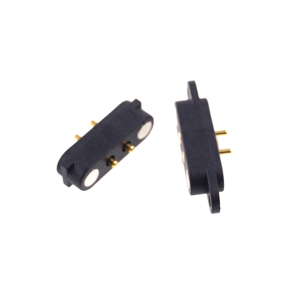 Spring Loaded Header Male Female 2Pins Magnetic Pogo Pin 2.8 mm Grid Strip Straight Through Hole Right Angle 2A 36V