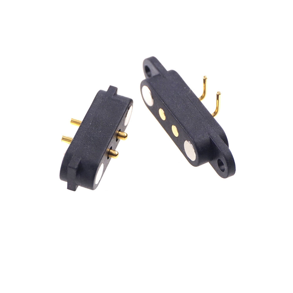 Spring Loaded Header Male Female 2Pins Magnetic Pogo Pin 2.8 mm Grid Strip Straight Through Hole Right Angle 2A 36V