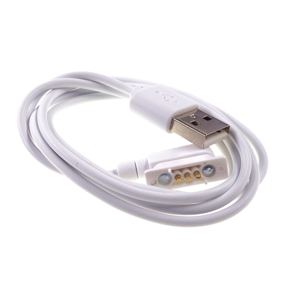 Magnet Pogo Pin Connector USB Cable A Plug 1M 3 Pins 2.54 mm Pitch Power Charge Male Spring Loaded Female PCB Through Hole