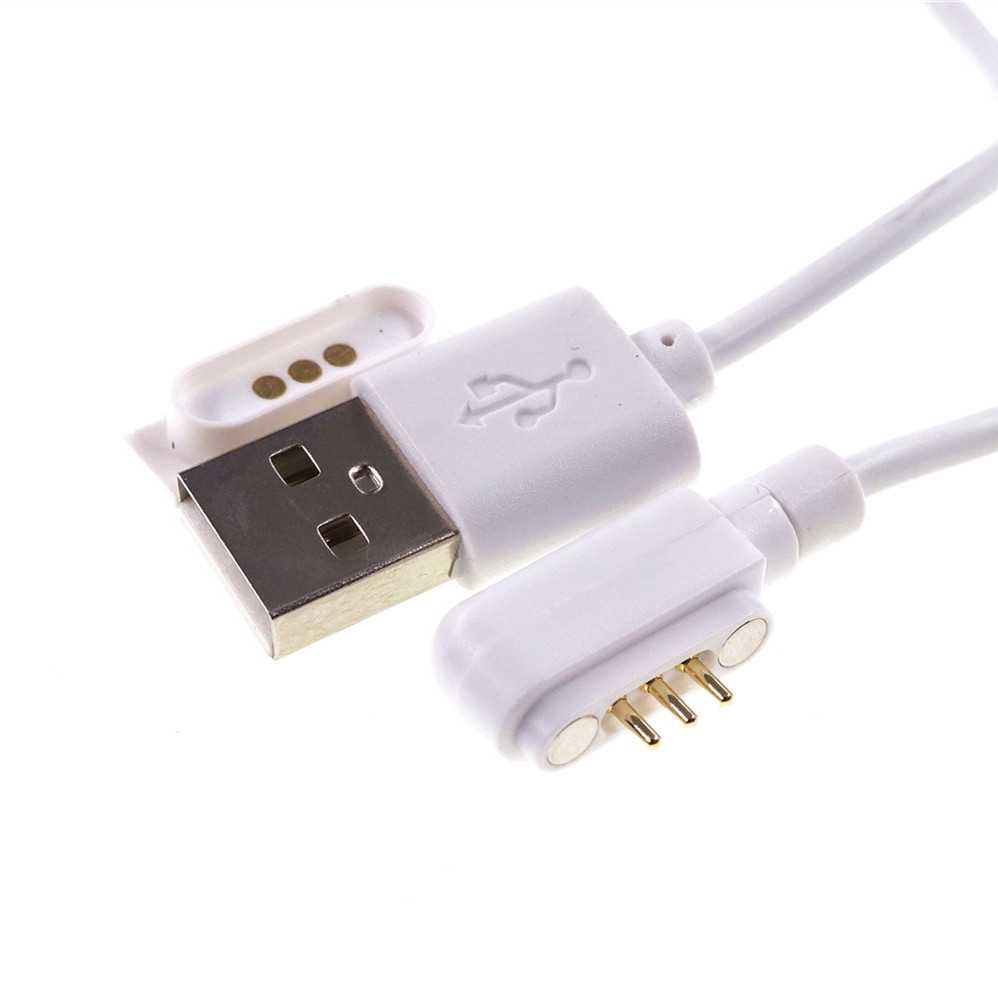 Magnet Pogo Pin Connector USB Cable A Plug 1M 3 Pins 2.54 mm Pitch Power Charge Male Spring Loaded Female PCB Through Hole
