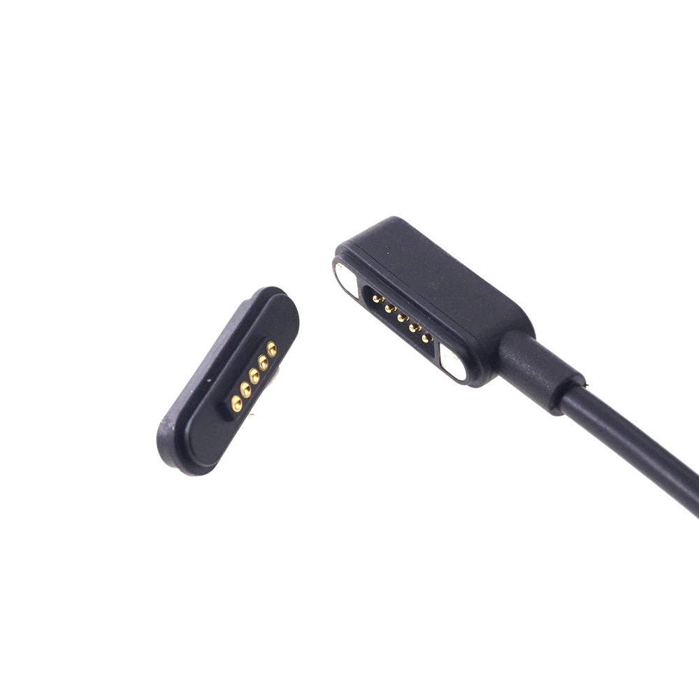 Magnetic Connector 5 Pole USB Cable Wires Male Female 2.2 MM Grid THT 2A Spring Loaded Pogo Pin Waterproof Pad