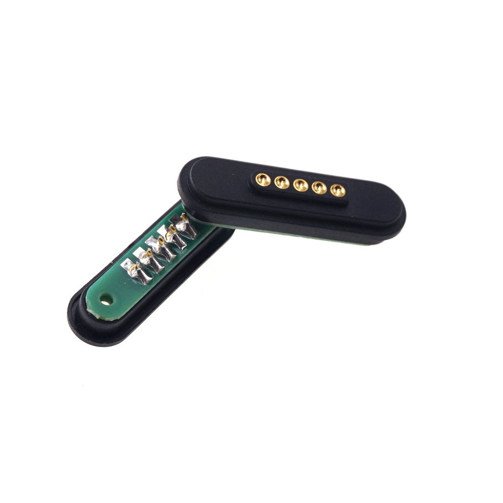Magnetic Connector 5 Pole USB Cable Wires Male Female 2.2 MM Grid THT 2A Spring Loaded Pogo Pin Waterproof Pad