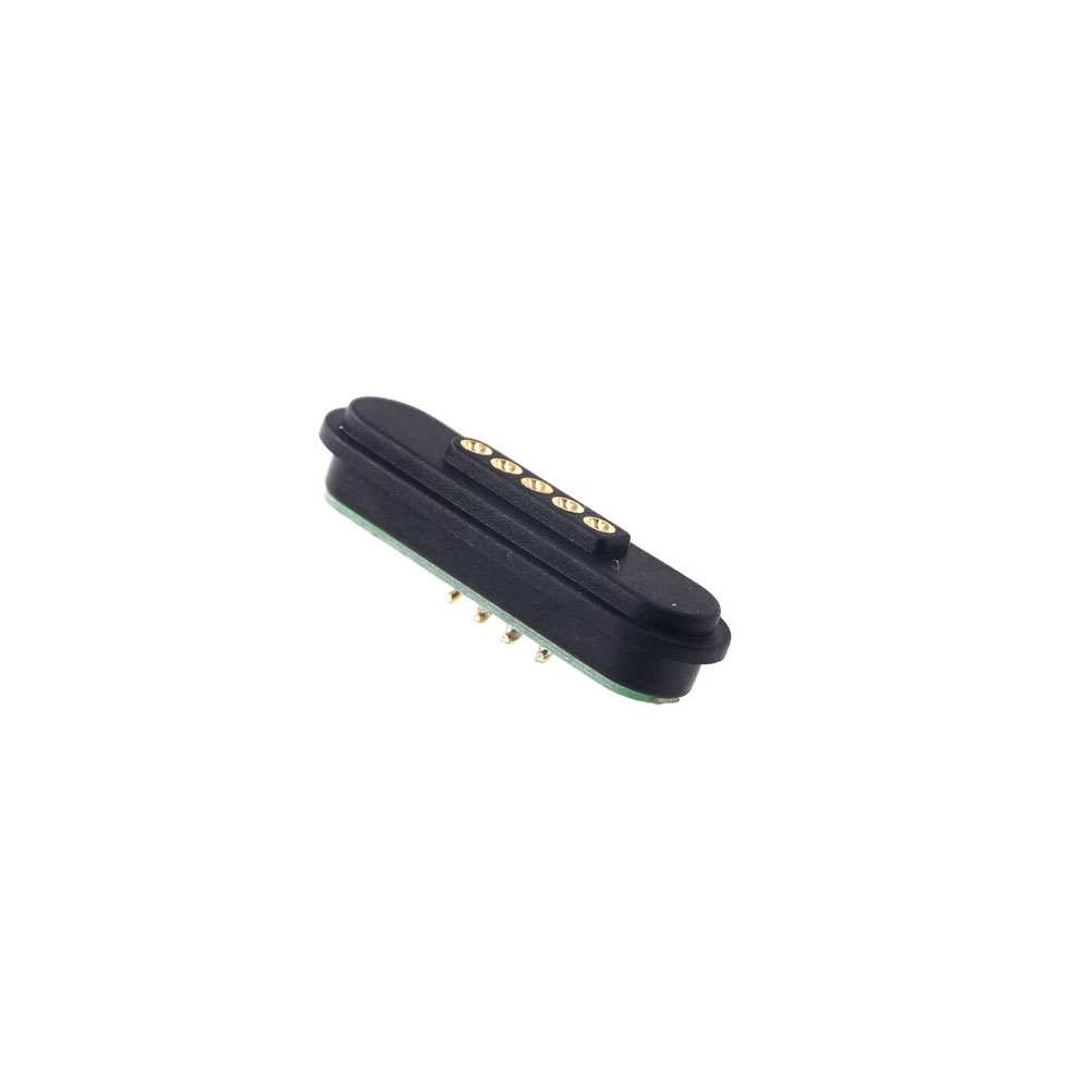 Magnetic Connector 5 Pole USB Cable Wires Male Female 2.2 MM Grid THT 2A Spring Loaded Pogo Pin Waterproof Pad