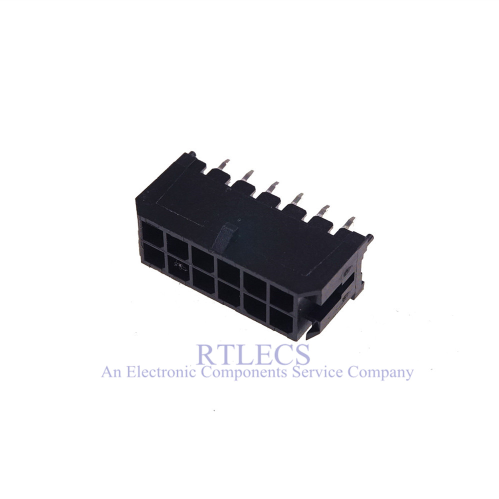3.0 MM Wafer Micro-Fit 3.0 PCB Male Header Connector Straight 2 4 6 8 10 12 14 16 18 20 22 24 Pin Board Solder 43045