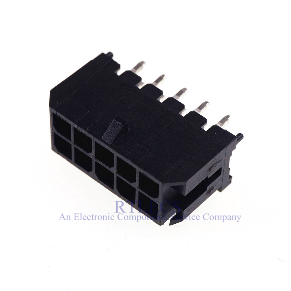 3.0 MM Wafer Micro-Fit 3.0 PCB Male Header Connector Straight 2 4 6 8 10 12 14 16 18 20 22 24 Pin Board Solder 43045