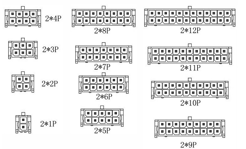 3.0 MM Wafer Micro-Fit 3.0 PCB Male Header Connector Straight 2 4 6 8 10 12 14 16 18 20 22 24 Pin Board Solder 43045
