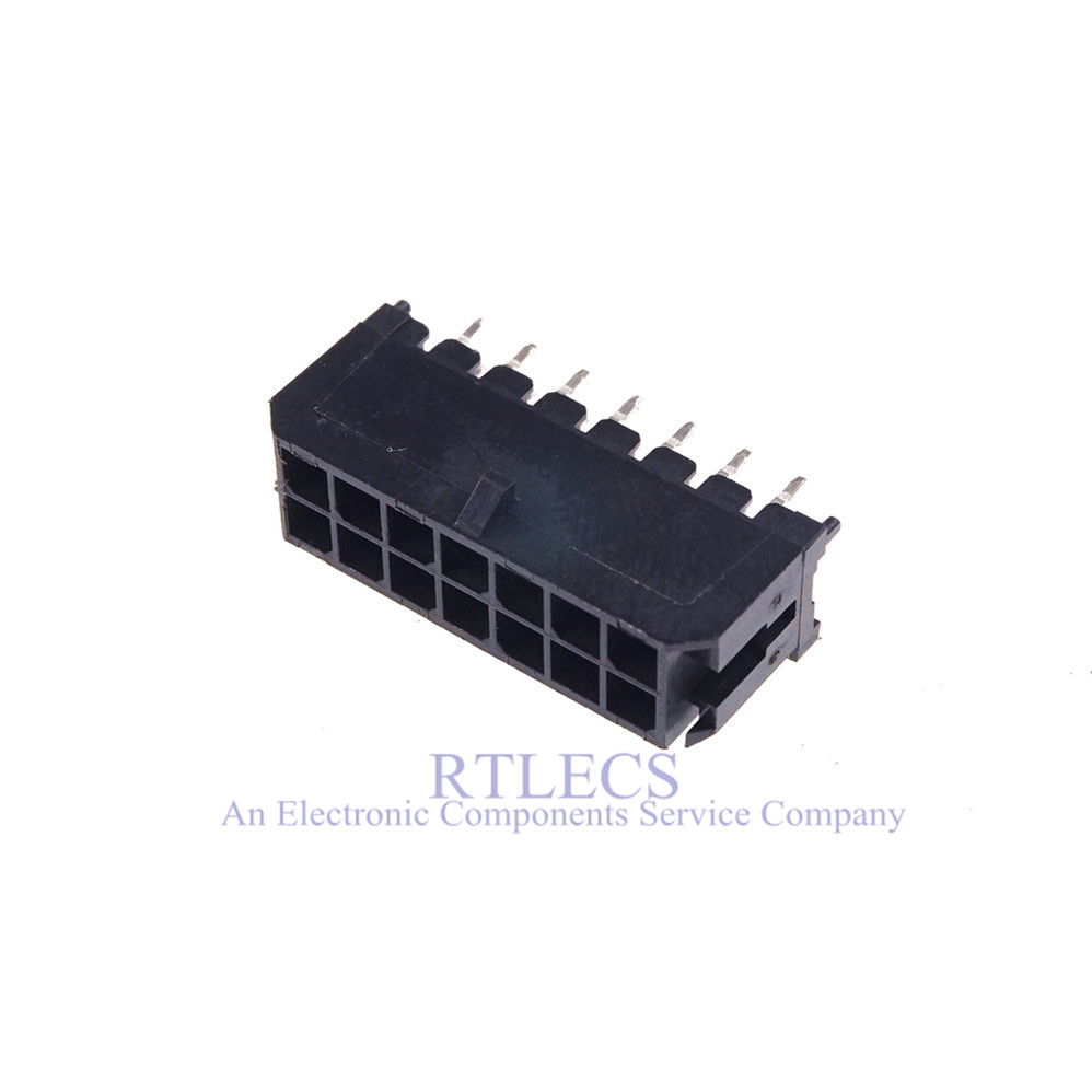 3.0 MM Wafer Micro-Fit 3.0 PCB Male Header Connector Straight 2 4 6 8 10 12 14 16 18 20 22 24 Pin Board Solder 43045