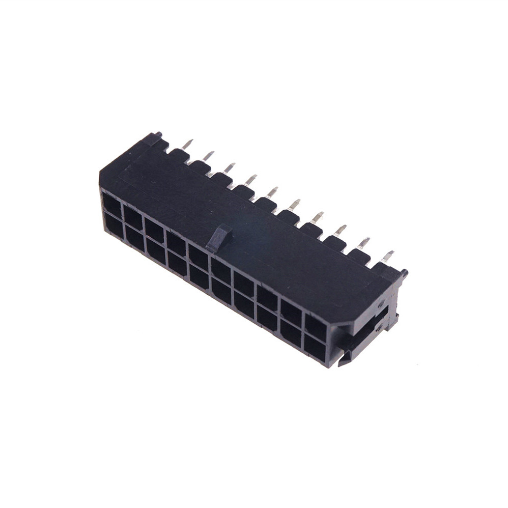 3.0 MM Wafer Micro-Fit 3.0 PCB Male Header Connector Straight 2 4 6 8 10 12 14 16 18 20 22 24 Pin Board Solder 43045