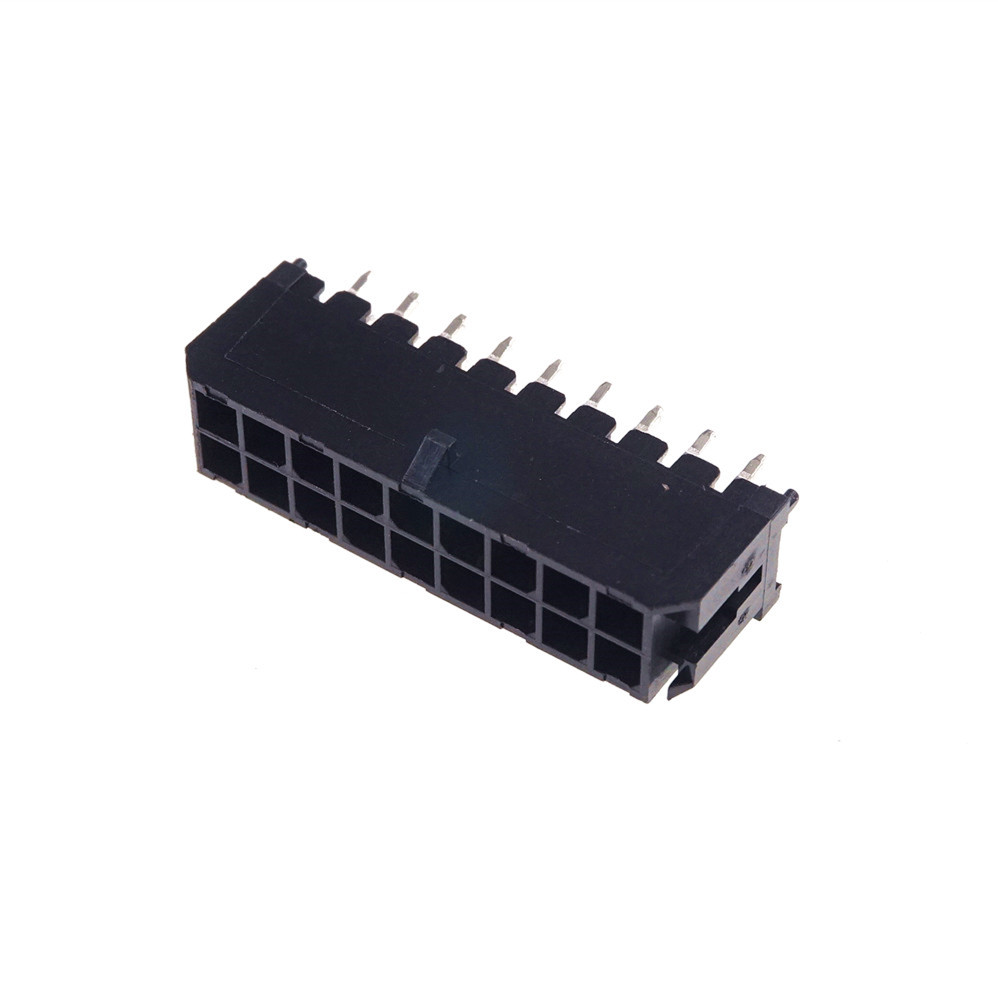 3.0 MM Wafer Micro-Fit 3.0 PCB Male Header Connector Straight 2 4 6 8 10 12 14 16 18 20 22 24 Pin Board Solder 43045