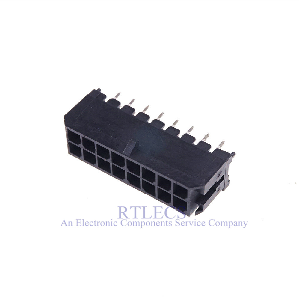 3.0 MM Wafer Micro-Fit 3.0 PCB Male Header Connector Straight 2 4 6 8 10 12 14 16 18 20 22 24 Pin Board Solder 43045