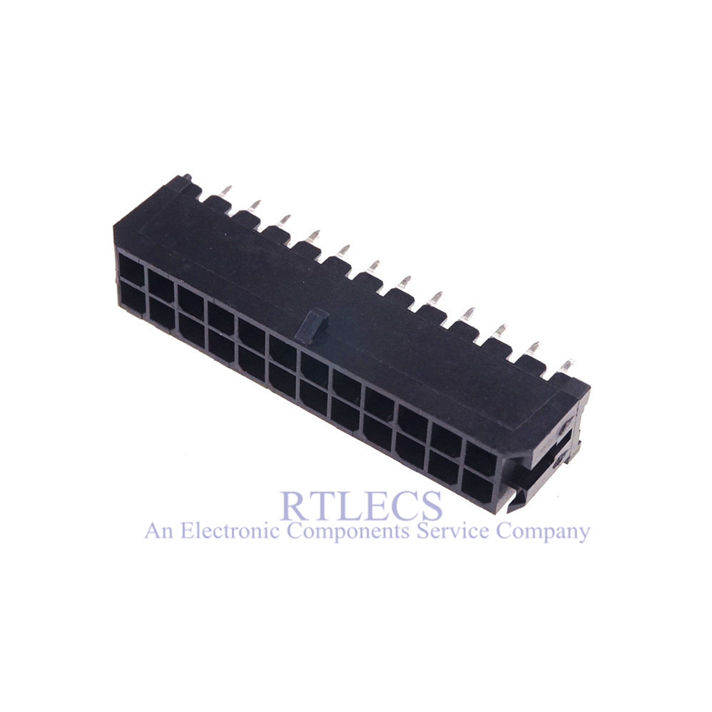 3.0 MM Wafer Micro-Fit 3.0 PCB Male Header Connector Straight 2 4 6 8 10 12 14 16 18 20 22 24 Pin Board Solder 43045