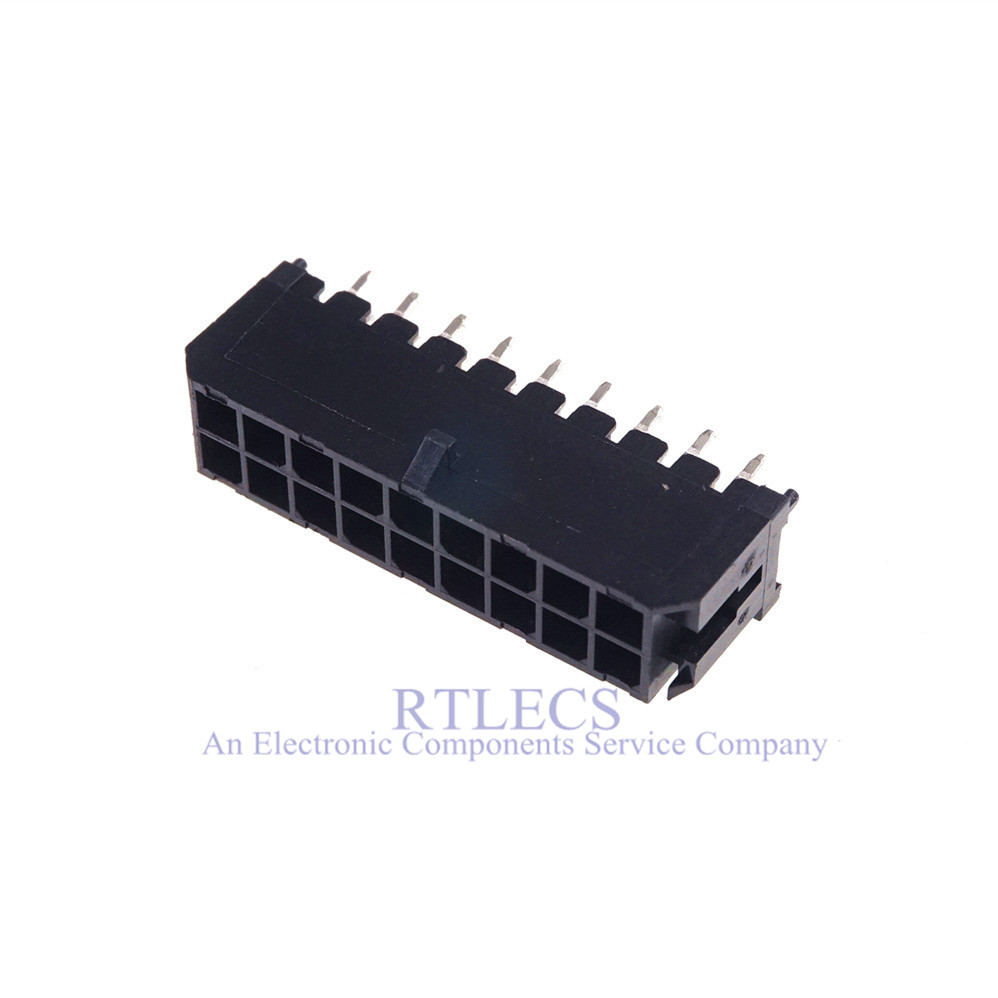 3.0 MM Wafer Micro-Fit 3.0 PCB Male Header Connector Straight 2 4 6 8 10 12 14 16 18 20 22 24 Pin Board Solder 43045