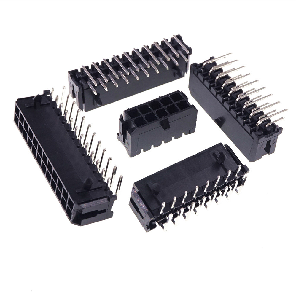 Wafer Micro-Fit 3.0 Connector PCB Male Header Right Angle 2 4 6 8 10 12 14 16 18 20 22 24 Pin Board Solder 43045
