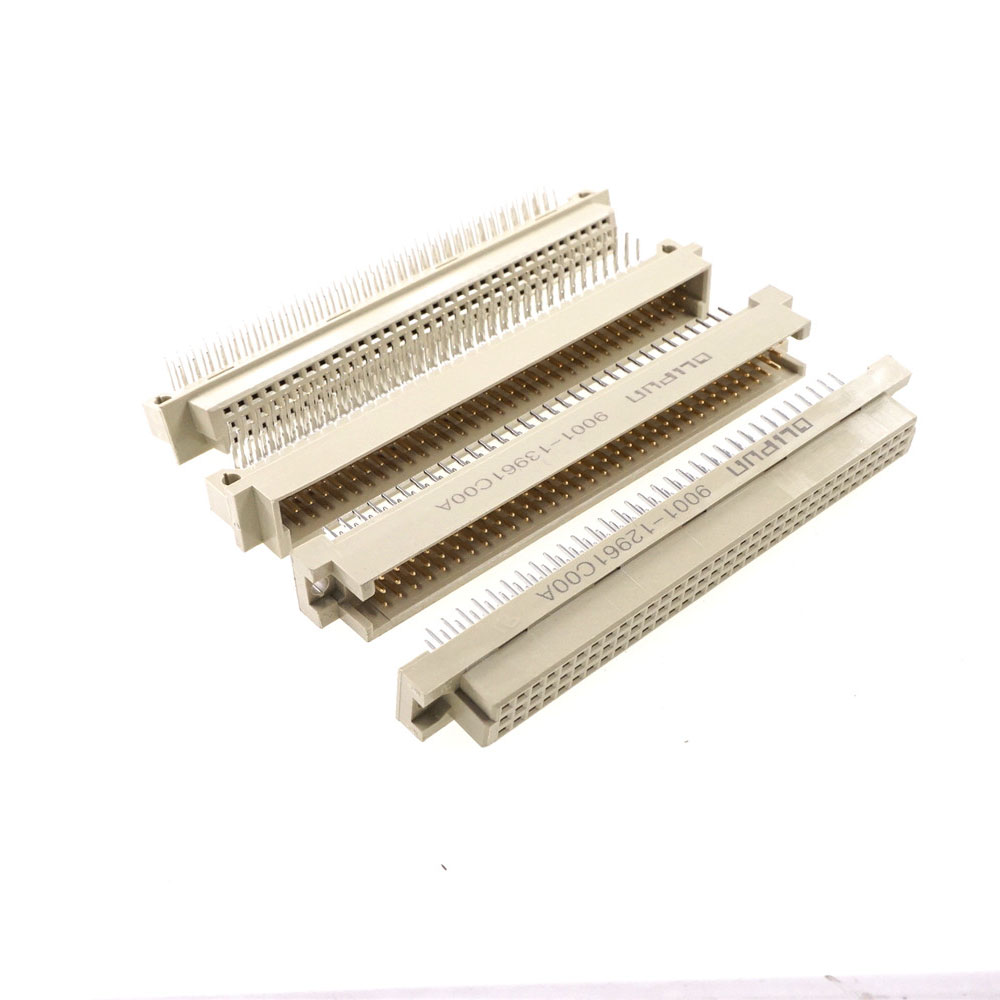 Backplane Connector DIN 41612 3 Rows 96 Positions Receptacle Female Sockets Male Header Pitch 2.54mm 3x32 Pins