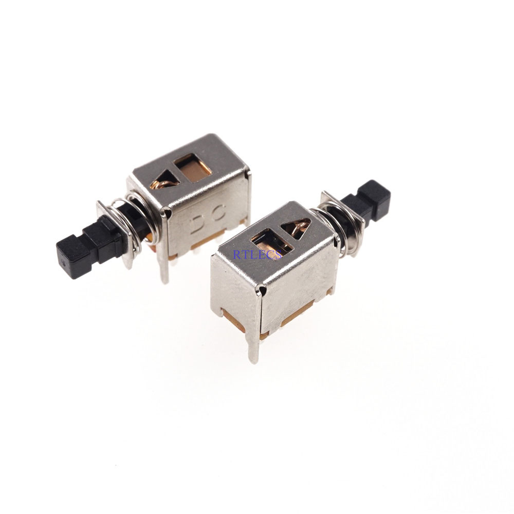 Self-Lock Push button Switch DPDT Standard Through Holes PCB Right Angle PS-22F02 PushButton Switch On-On 0.2A 30V 2P2T