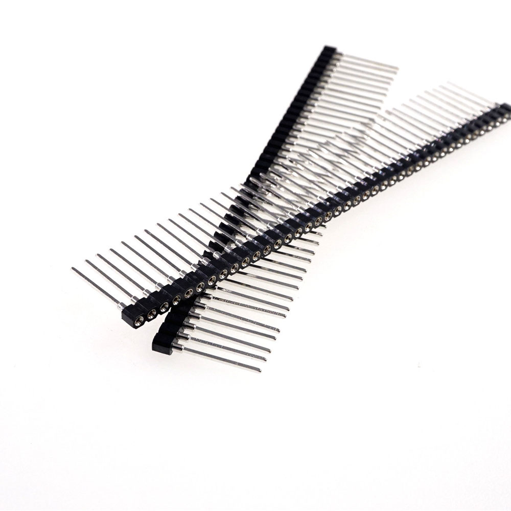 1X40 PIN Single Row ROUND FEMALE PIN HEADER Receptacle 2.54 MM PITCH Strip Sleeve Socket 40p 17.8 mm Height Square Tail
