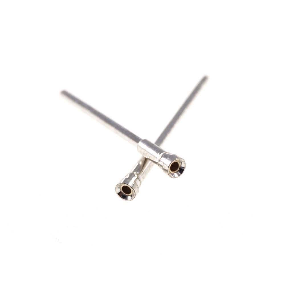 Machined Female Socket Pin 17.8MM for 0.5MM Round Plug Single Receptacle Contact Clip 17.78 Squared Tail Wire Wrap