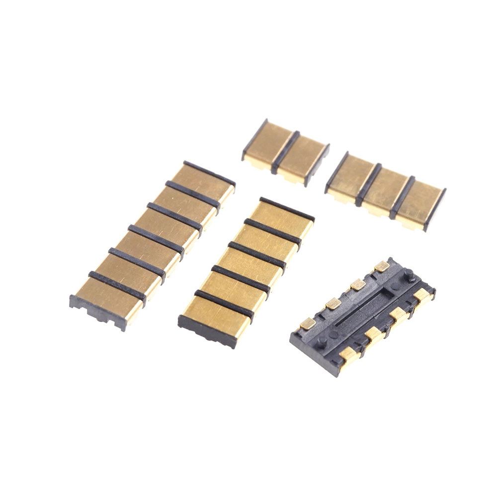 Female Contact Pad Contact 4.0 mm Pitch 2 3 4 5 6 Pin Target Connector Surface Mount Battery Connectors Height 1.9mm