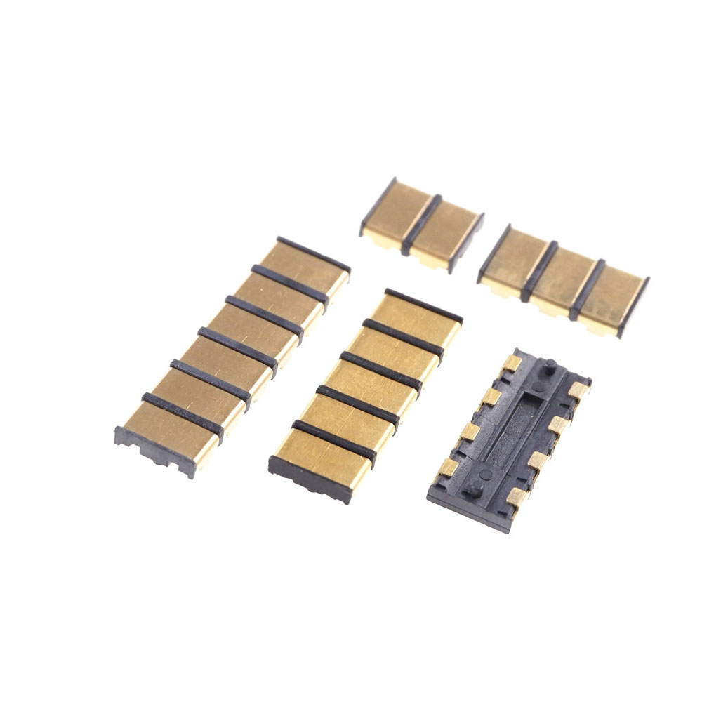 Female Contact Pad Contact 4.0 mm Pitch 2 3 4 5 6 Pin Target Connector Surface Mount Battery Connectors Height 1.9mm