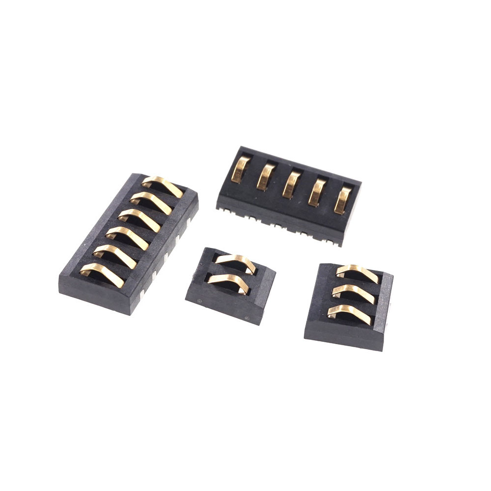 Spring Compression Contact 4.0 MM Pitch 2 3 4 5 6 Pin male Connector Surface Mount Battery Connectors Height 5.65mm