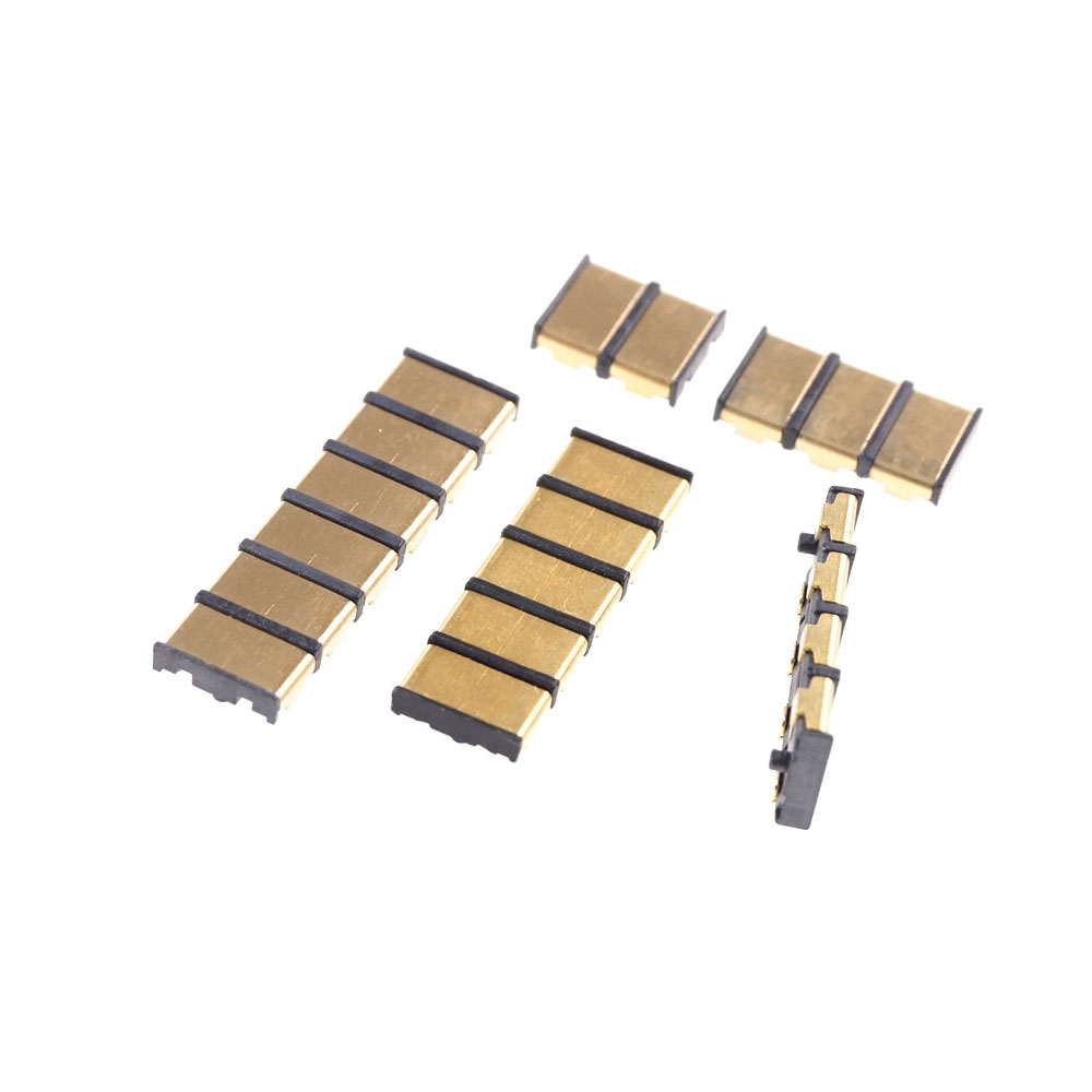 Spring Compression Contact 2.5 mm Pitch 2 3 4 5 6 Pin Female Connector Surface Mount Battery Connectors Reflow Solder PCB
