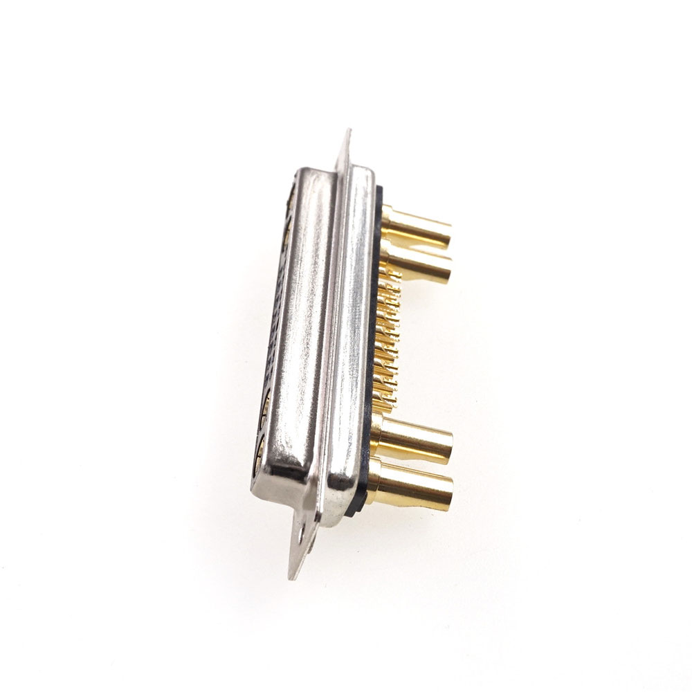 High Power 30A 21W4 D-Sub Connector Combo Male Female Plug Receptacle Signal 17 + 4 Power Panel Mount Wire Solder Cup