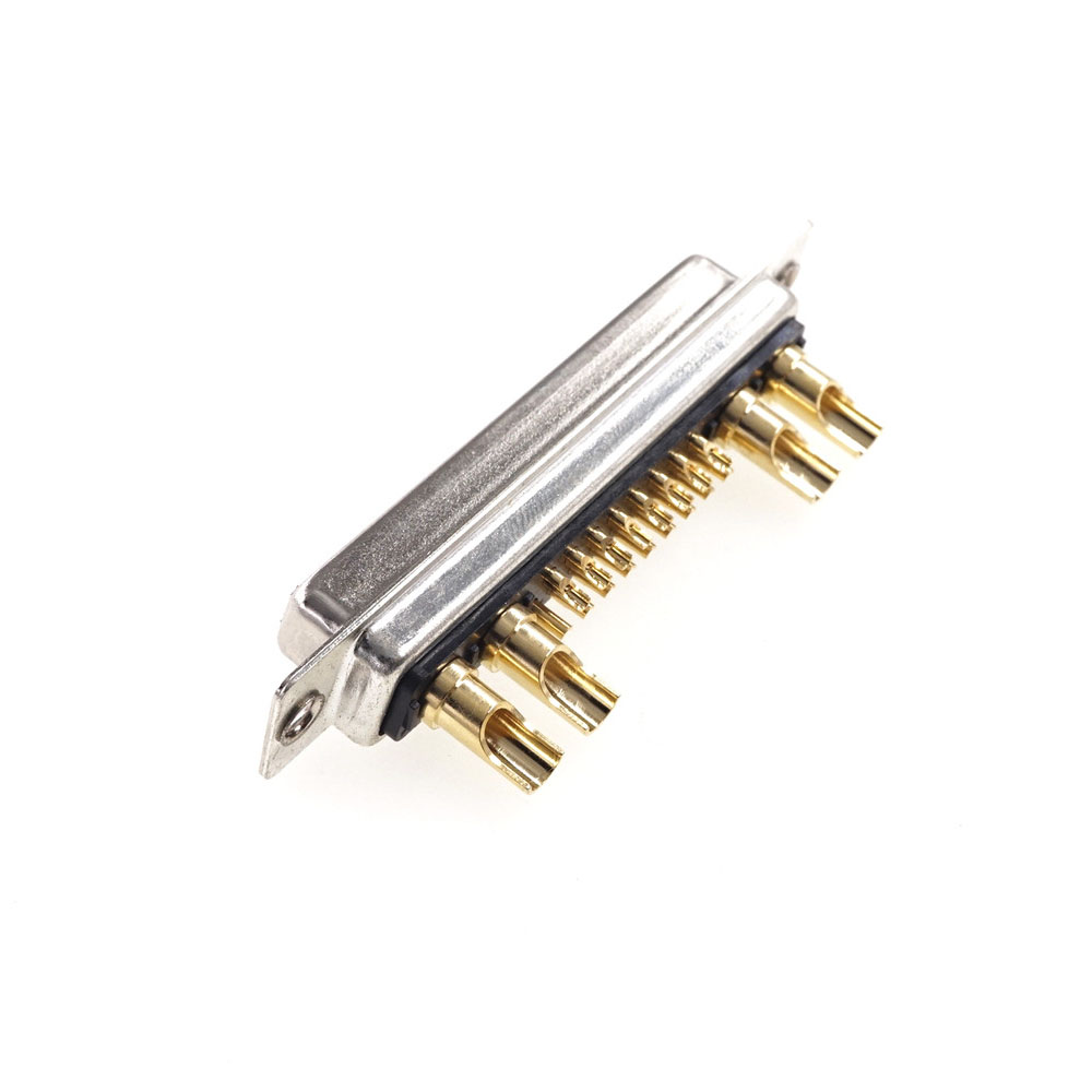 High Power 30A 21W4 D-Sub Connector Combo Male Female Plug Receptacle Signal 17 + 4 Power Panel Mount Wire Solder Cup
