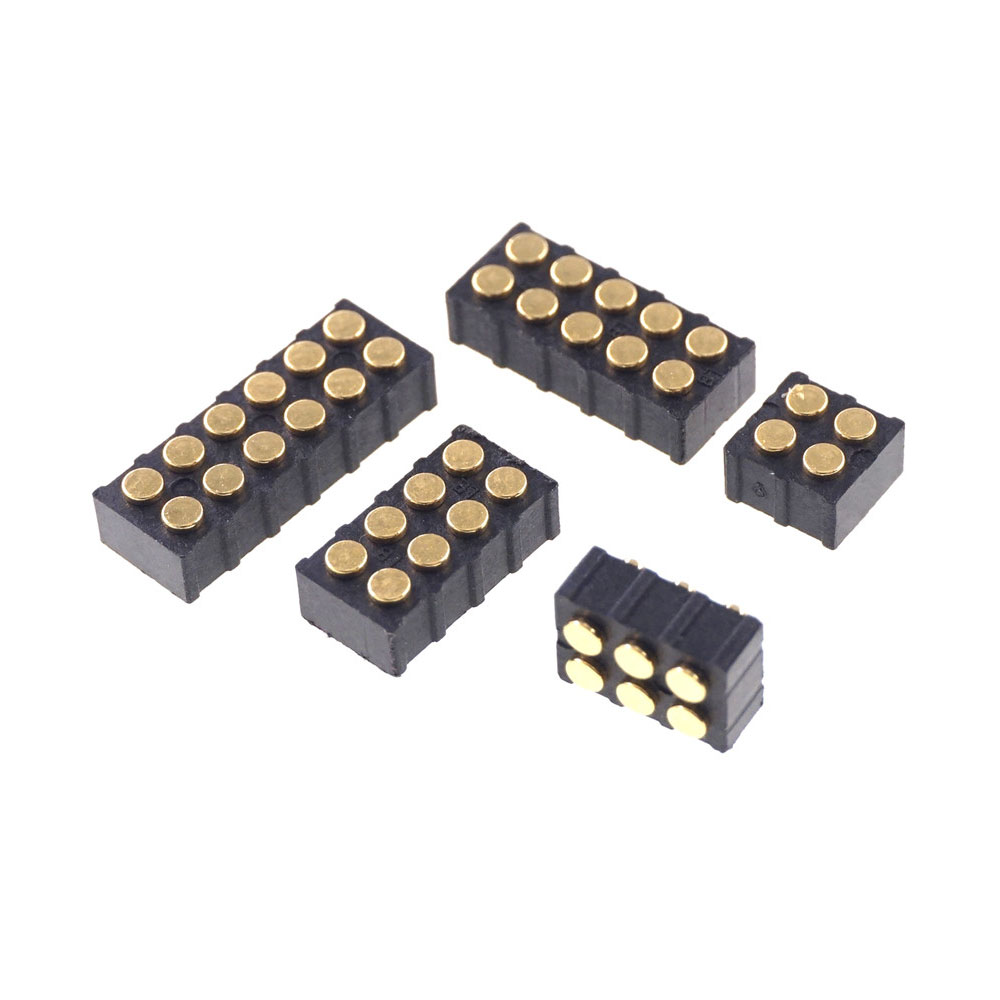 Female Grid 2.0 MM Pitch Contact Pad Target Connector 4 6 8 10 Position For Pogo Pin Header Dual Row SMD PCB RoHS