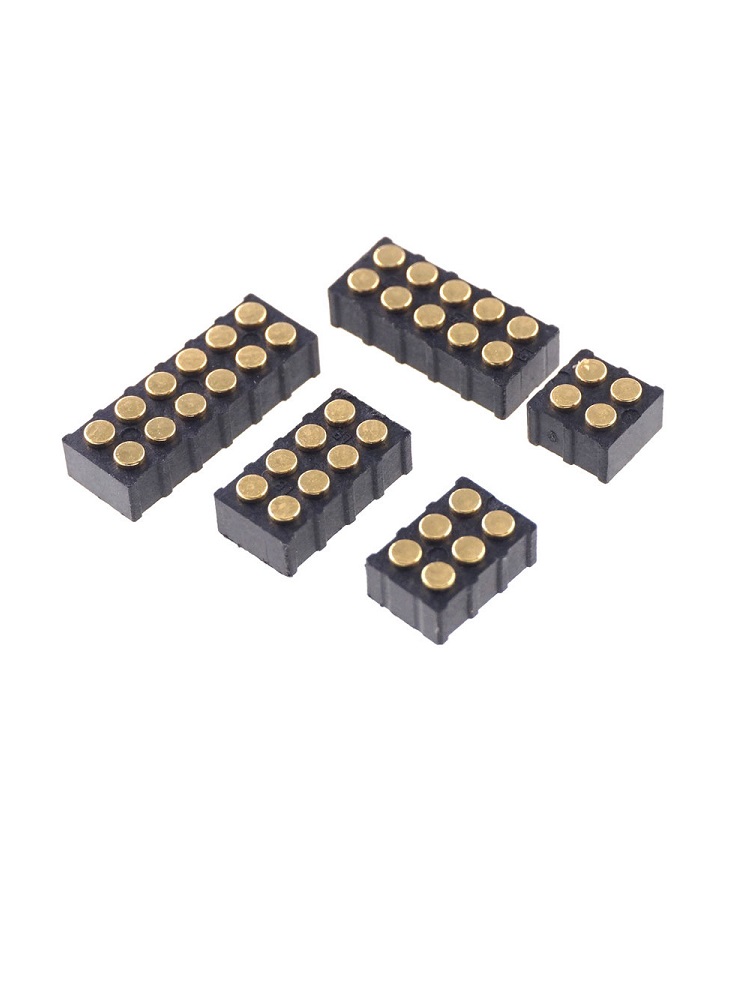 Female Grid 2.0 MM Pitch Contact Pad Target Connector 4 6 8 10 Position For Pogo Pin Header Dual Row SMD PCB RoHS