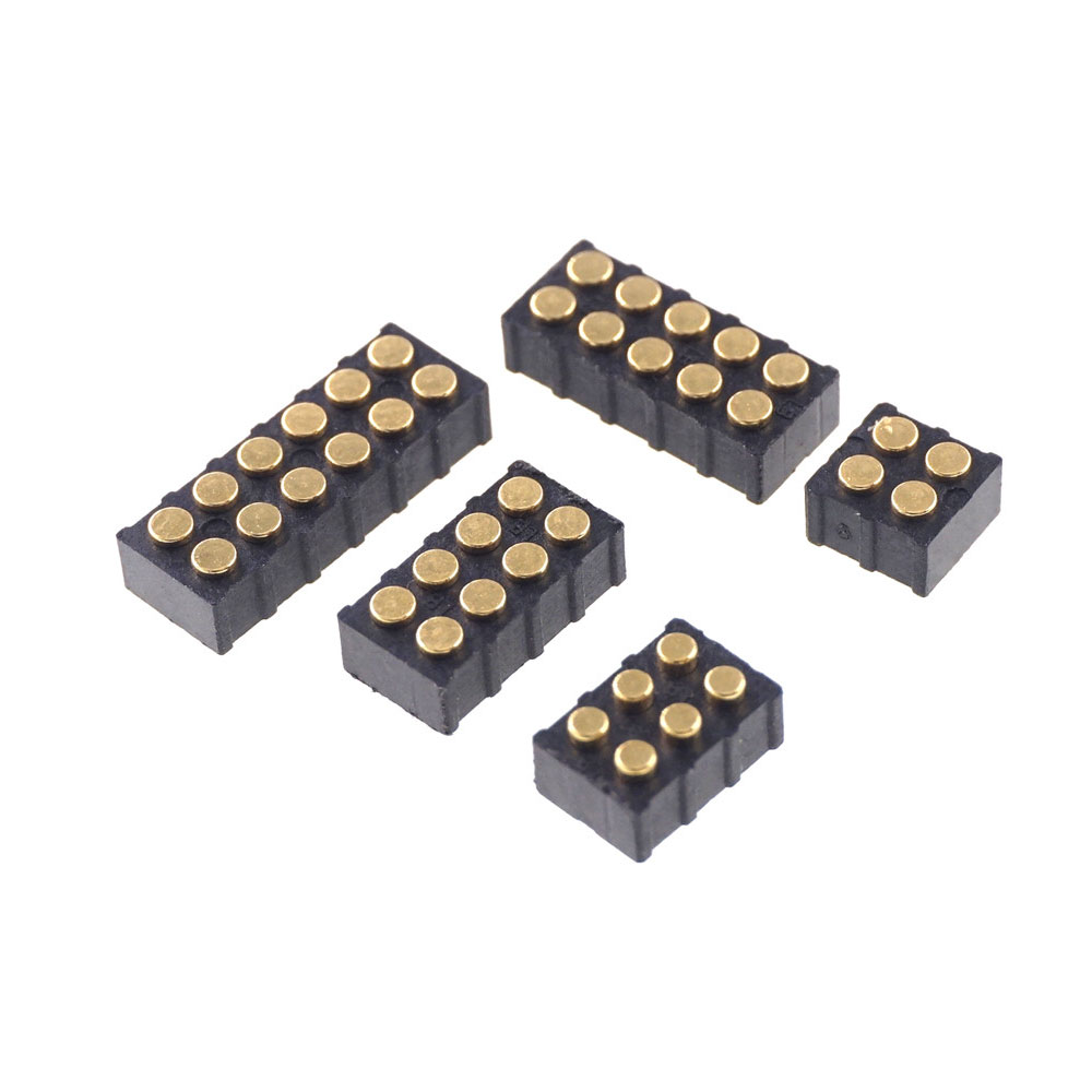 Female Grid 2.0 MM Pitch Contact Pad Target Connector 4 6 8 10 Position For Pogo Pin Header Dual Row SMD PCB RoHS
